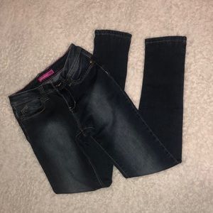 girls dark wash jeans